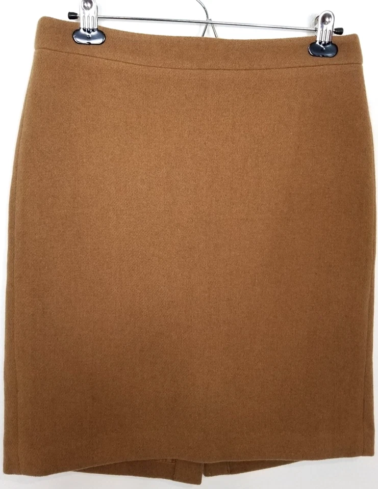 J.Crew Women’s Size 6 Black Wool Blend Lined Pencil Skirt #AC276 Preppy Business
