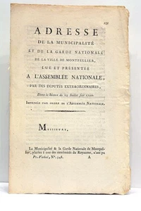 LIVRE ANCIEN ADRESSE DE MUNICIPALITÉ ET GARDE NATIONALE À ASSEMBLÉE 1790 - Imagen 1 de 4