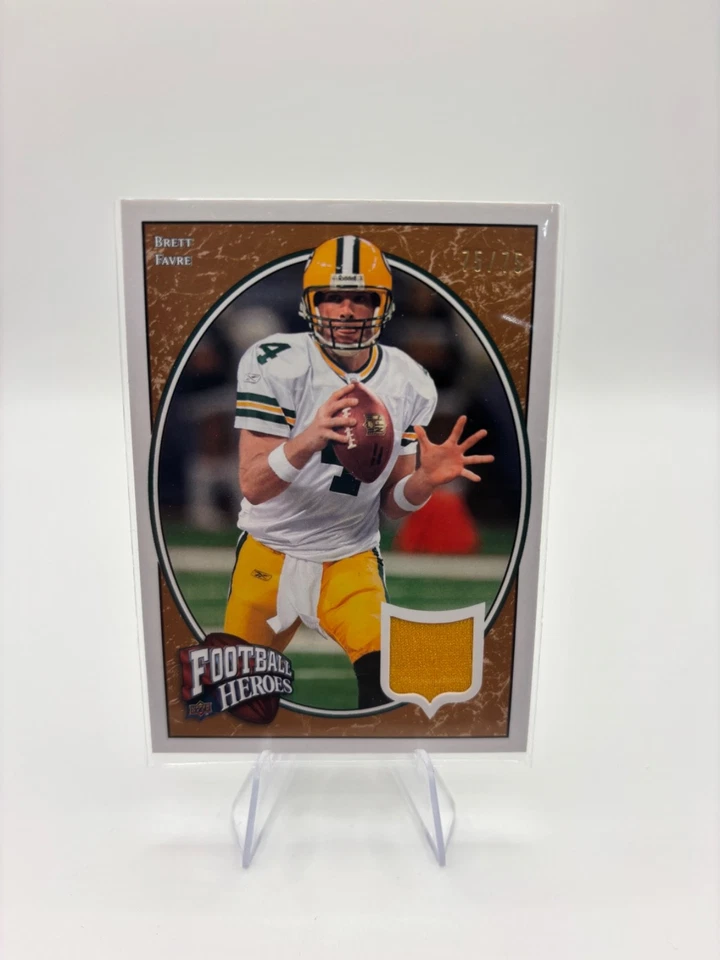 2008 Upper Deck Football Heroes Bronze Jerseys /75 Brett Favre #6 HOF 🎁 - Image 1 of 2