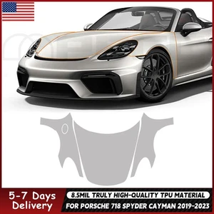 For Porsche 718 Spyder 2019-23 Hood Fender Paint Protection Film Precut Kit PPF - Picture 1 of 19