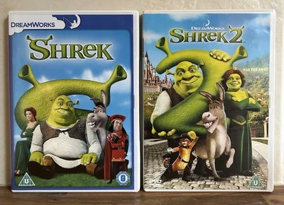 Shrek 1 & Shrek 2 on DVD UK Region 2.  - Image 1 of 3