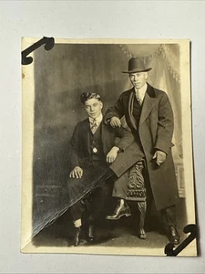 1917 Otis & Hirm Meserole Brothers Mantel Hut Taschenuhr Vintage Foto RPPC - Bild 1 von 9