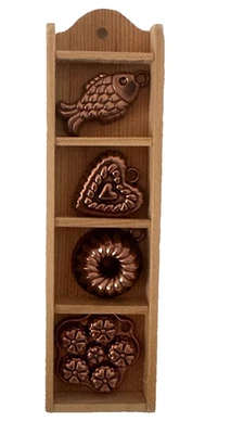 Moldes para hornear Bodo Hennig n.º Moldes para hornear para casa de muñecas de cobre 874 con estante, nuevos de stock Foto 1 de 4