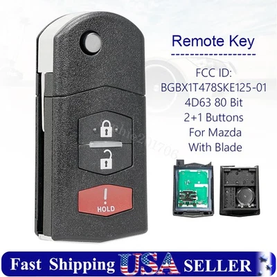 Llavero abatible de repuesto para Mazda CX-9 CX-7 2007-2015 2 5 BGBX1T478SKE12501 Foto 1 de 4