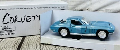 New-Ray 1966 Chevrolet Corvette 1:32 Diecast Model Car - Blue - Image 1 of 4