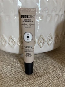 Nudestix Nudescreen Lip Primer SPF 30 Natural Tint Full Size Prep Protect Vegan - Picture 1 of 6