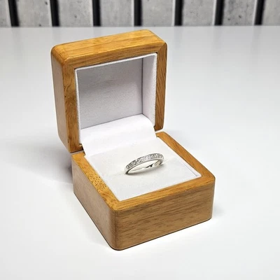 ETERNITY Classic Stackable Band Ring - Sterling Silver / Cubic Zirconia - Used - Image 1 of 4