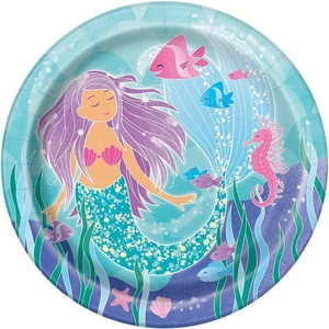 Mermaid Dinner Party Paper Plates, 9", 8 Ct. - Picture 1 of 1