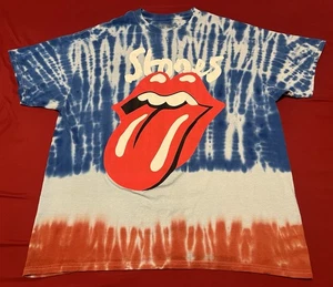Camiseta de concierto Tie Dye de The Rolling Stones No Filter Tour 2019 XL roja blanca azul - Imagen 1 de 3