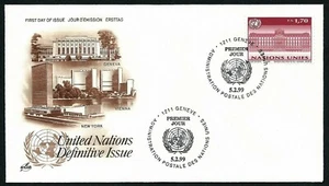UNITED NATIONS GENEVA, SCOTT # 332, FDC COVER OF PALAIS WILSON, YEAR 1999 - Picture 1 of 1
