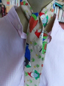 GÄRTNER BAUMWOLLE KÜHLENDE KRAWATTE GARTENZWERGE Wechseljahre Schal - Bild 1 von 1