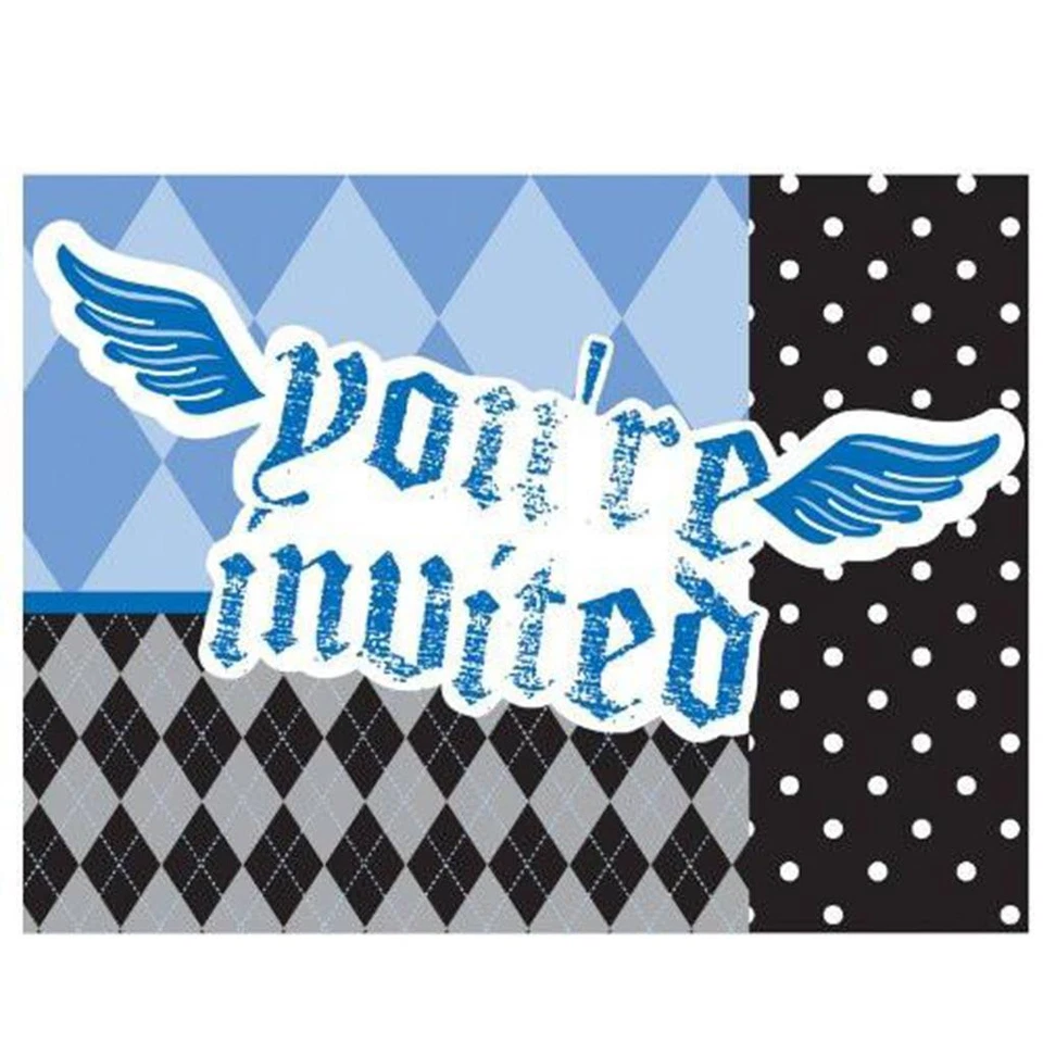 Lil' Rebel 1st Birthday Party Invitations & Envelopes 8 Per Package New - Image 1 of 1