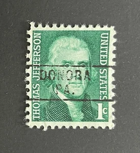 Donora, Pennsylvania Type 745 Precancel 1 cent Jefferson - U.S. #1278 - PA - Picture 1 of 1