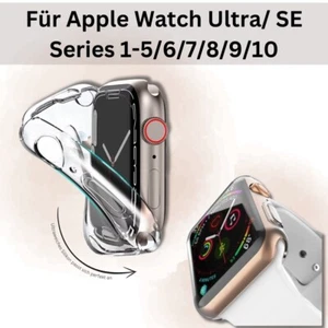 Housse de protection en silicone pour Apple Watch série 1-7 8 9 10 Ultra housse ✅ protection écran - Photo 1 sur 19
