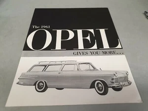 1961 OPEL REKORD & CARAVAN Original Factory Sales Brochure - Imagen 1 de 4