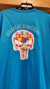 Gildan Softstyle Arkansas Punisher Blue T Shirt Sz Xl - Picture 1 of 5