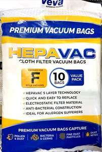 KIRBY Veva Vacuum Bags Style F HEPAVAC Filter Hepa Vac 15 Bags G# Sentria .03mic - Picture 1 of 2