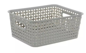 New Multi Purpose Plastic Woven Rectangle baskets Organizer