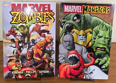 MARVEL MONSTERS ZOMBIES Hardcover Dustcover Books Lot-2 - Image 1 of 4