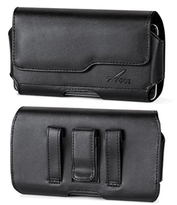 AGOZ Leather Belt Clip Pouch Case Holder for iPhone 16 15 Pro Max 14 13 12 11 XS - Image 1 of 4