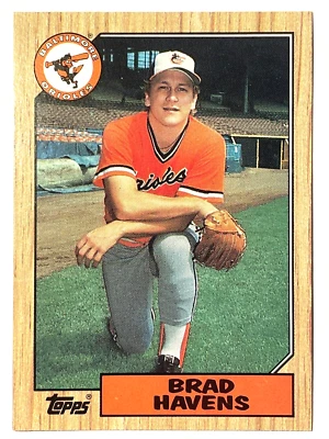 BRAD HAVENS Baltimore Orioles, Twins, Dodgers 1987 Topps Baseball Card #398 - Image 1 of 2