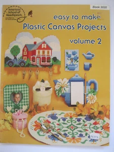 ASN 3020 EASY TO MAKE PLASTIC CANVAS PROJECTS Vol 2 18pg booklet 1982 - Picture 1 of 3