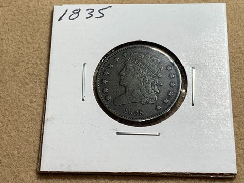 1835 Classic Head US Half Cent 1/2C Higher Grade Some Environmental Cover