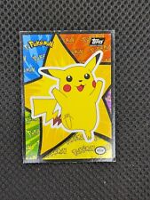 1999 Topps Sticker Pokemon Pikachu Standing LP puzzle piece Black logo