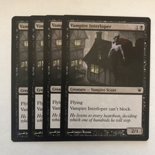Vampire Interloper 4X - MTG Innistrad - Common - Vampire Creature - LP PLAYSET
