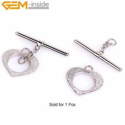 14K Gold Filled Toggle Heart Bar Necklace Bracelet Clasp Jewelry Making Closures - Image 1 of 4