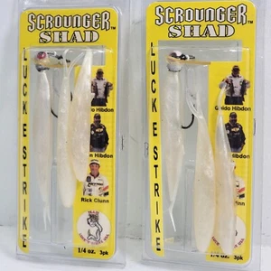 Luck E Strike 1/4 Oz White Pearl Scrounger Shad Kugelkopf Angeln Jig Neu mit Etikett! LESEN! - Bild 1 von 3