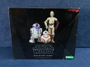 Star Wars The Force Awakens: C-3PO & R2-D2 with BB-8 Model Kit Kotobukiya ARTFX+ - Picture 1 of 6