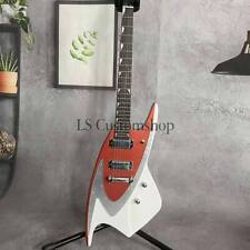 Custom Backlund 400 E-Gitarre weiß metallic rot speziell geformter Vollkörper for sale