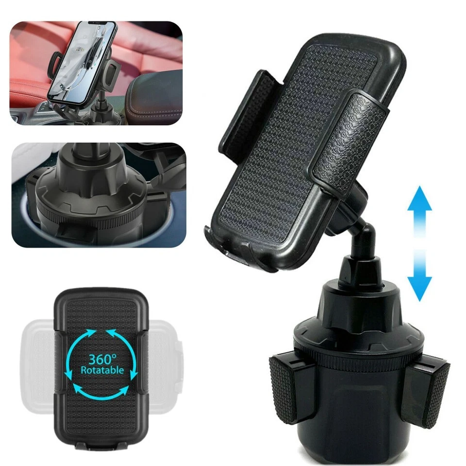 360° Adjustable Phone Mount Car Cup Holder Stand Cradle For iphone samsung GPS - Image 1 of 4