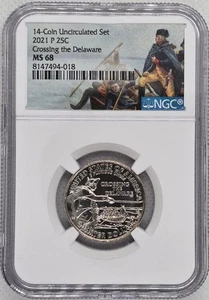 2021 P Washington Crossing the Delaware Quarter 25c NGC MS 68 - Picture 1 of 2
