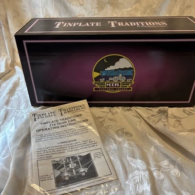 MTH electric EMPTY BOX NO 215 Tank Car Item Number 10–1051P Green With Brass Tri - Image 1 of 4