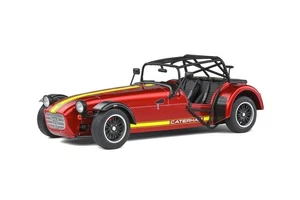 SOLIDO 1801804 MINIATURA CATERHAM SEVEN 275 ACADEMY ROSSO METALLICO E GIALLO ... - Foto 1 di 1