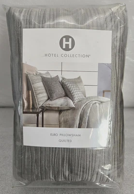 Almohada Euro Acolchada Iridiscencia Hotel Collection 1-Sham 26" x 26" Gris Foto 1 de 2