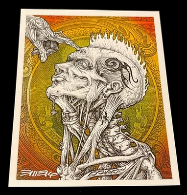 EMEK OPYN YER MYND Print 6.5x5" mini poster Signed Handbill Open Your Mind RARE - Image 1 of 3