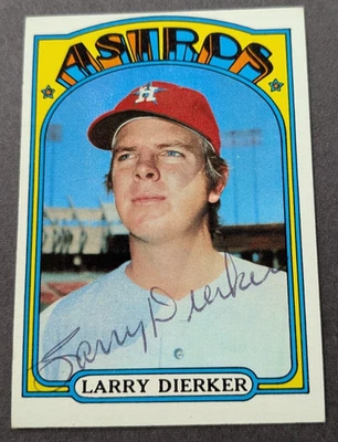 Larry Dierker autographed 1972 Topps Baseball Card - # 155 - Houston Astros - Image 1 of 2