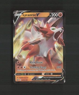 Lycanroc V SWSH199 Sword & Shield Black Star Promo Holo Pokemon Card NM - Image 1 of 4