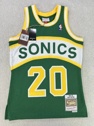 Mitchell Ness Gary Payton Seattle Sonics Jersey Revolution Hardwood Mens Small Cover