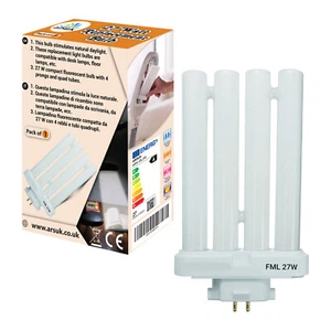 ARSUK 27w Replacement Daylight Bulb 4 Pin GX10Q-4 Tube (6500k) - Multi Packs - Picture 1 of 31