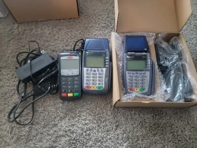 LOT of 3 POS Credit Card Readers Ingenico ICT220, VeriFone Omni 3730 & Omni 3750 - Image 1 of 4