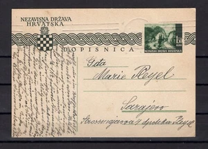 Croatia ww2 1942 - old postcard Dubrovnik - Sarajevo - Picture 1 of 2
