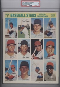 1969 Mlb Photostamps National League #2 PSA 1 Ernie Banks Johnny Bench Agee Alou