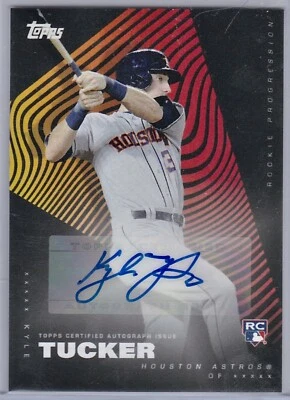 2019 TOPPS AUTO ROOKIE PROGRESSION Kyle Tucker RC Houston Astros #13 169375 - Image 1 of 2