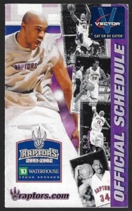 ¡Horario de baloncesto de la NBA 2001-02 Toronto Raptors!!! Muchos patrocinadores - Imagen 1 de 1