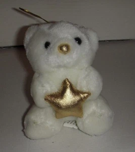 Oriental Trading White Angel Bear Holding Gold Star - NWT - Bild 1 von 2