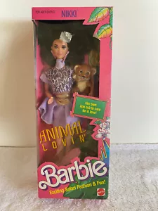 1988 Vintage ANIMAL LOVIN' Nikki Safari Doll w/ Lion Cub #1352 NRFB SEALED - Picture 1 of 4